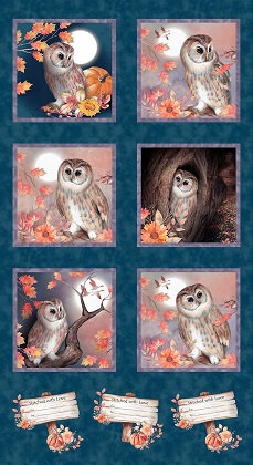 Studio E - Night Owls - 24' Owl Panel, Navy