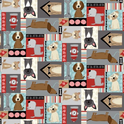 Studio E - Paw-sitively Awesome - Dog's Patchwork, Multi