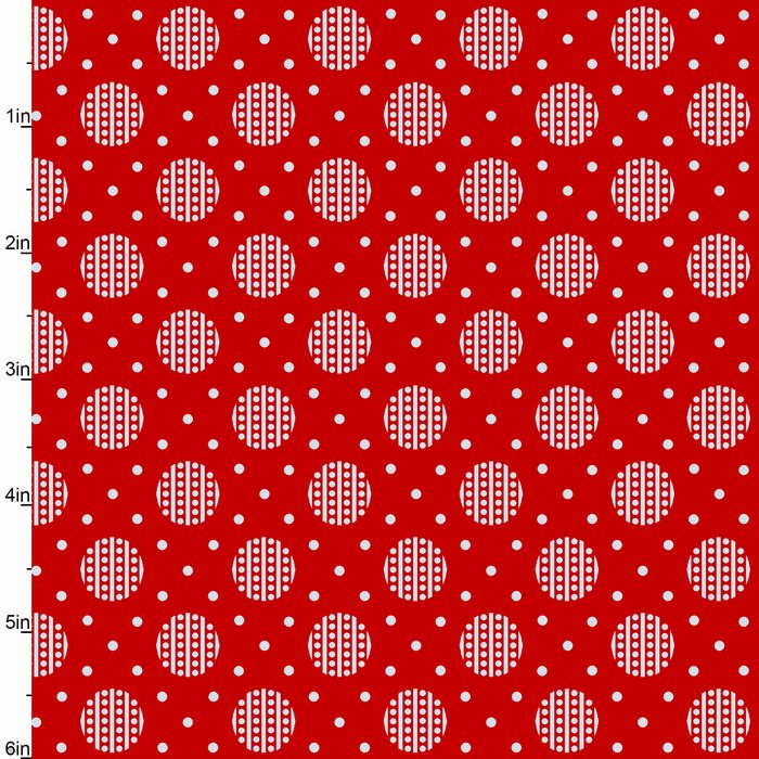 Studio E - Pearle - Big Dots, Silver/Red