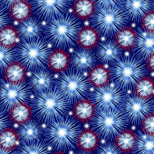 Studio E - Stars & Stripes Forever - Fireworks, Blue