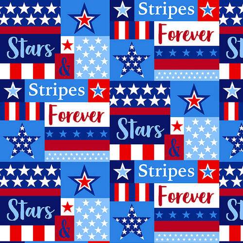 Studio E - Stars & Stripes Forever - Patchwork, Plaid