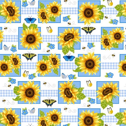 Studio E - Sunny Sunflowers - Sunflower Squares, Multi