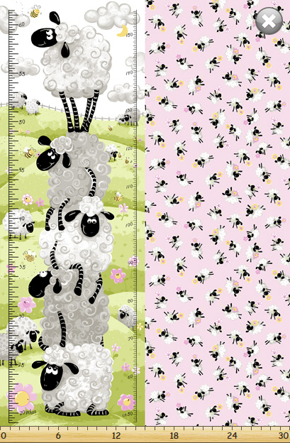 SusyBee - Lal the Lamb - 30' Growth Chart, Pink