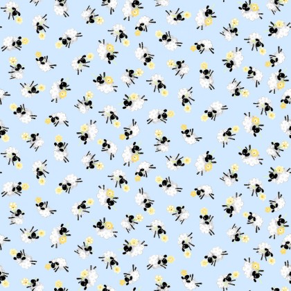 Susybee - Lewe The Ewe - Tossed Sheep, Light Blue