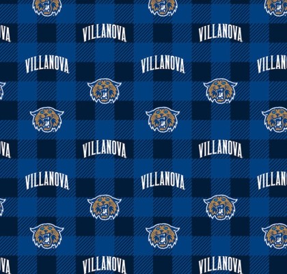 Sykel - NCAA-Villanova U - Wildcats Fleece - Buffalo Plaid, Navy
