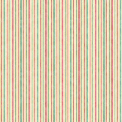 The Textile Pantry - Melba Metallic - Hampton Stripe, Pink/Teal