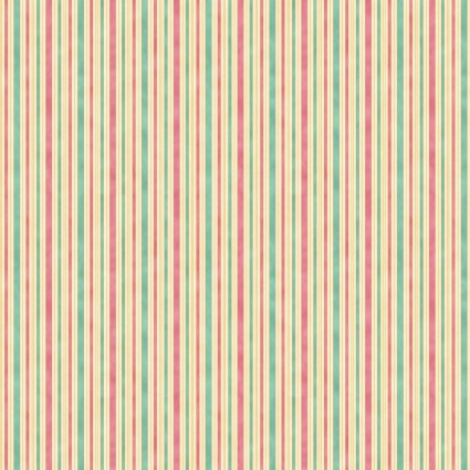 The Textile Pantry - Melba Metallic - Hampton Stripe, Pink/Teal