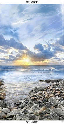 Timeless Treasures - 24' Sunrise on The Coast Panel, Sky