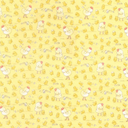 Timeless Treasures - Bunnies - Chicks, Yellow