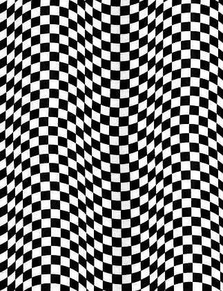 Timeless Treasures - Cars - Checkered Flag, Black & White
