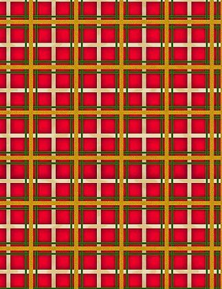 Timeless Treasures - Christmas Joy - Holiday Plaid, Red