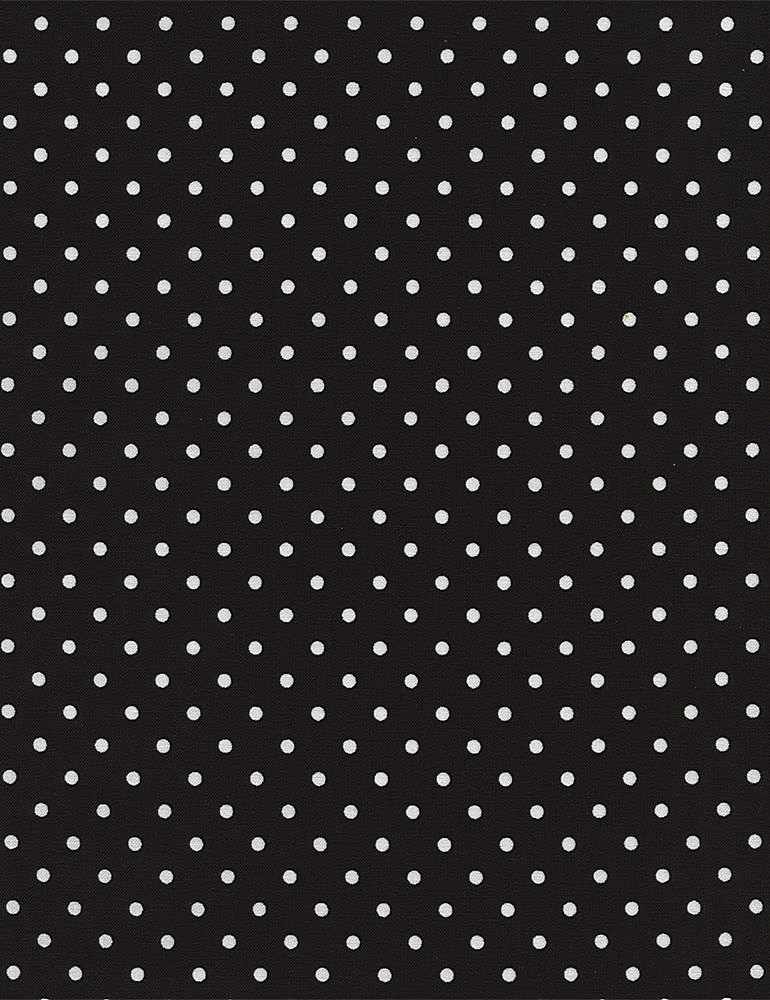 Timeless Treasures - DOT, White on Black