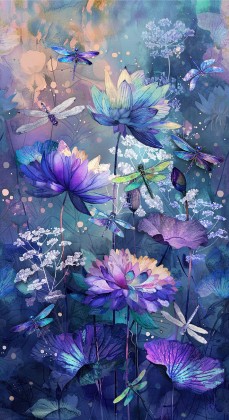 Timeless Treasures - Dragonfly Mist - 24' Dragonfly Mist Panel, Multi