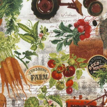 Timeless Treasures - Food - (Ruth) - Farm Collage, Multi