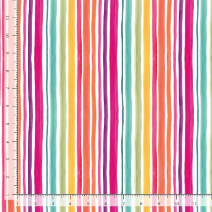 Timeless Treasures - Fruity Popsicles - Beach Stripe, Multi