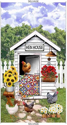 Timeless Treasures - Hen House - 24' Hen House Panel, Multi