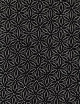 Timeless Treasures - Holiday Bloom - Noir Metallic Geo, Silver