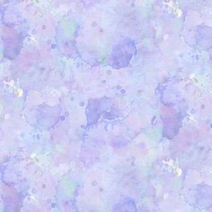 Timeless Treasures - Love Letter - Water Color Ground & Spots, Lavender