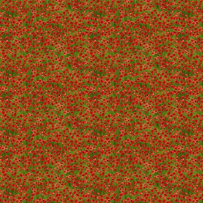 Timeless Treasures - Poppy Passion - Tiny Poppies, Green