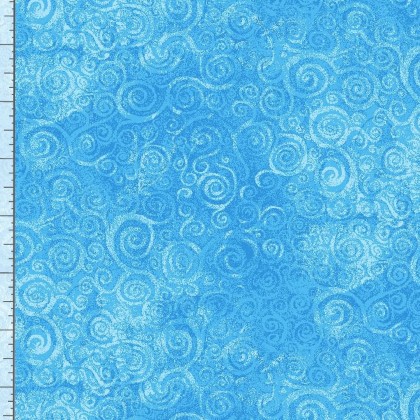 Timeless Treasures - Poppy Serenade - Soft Swirl Texture, Blue