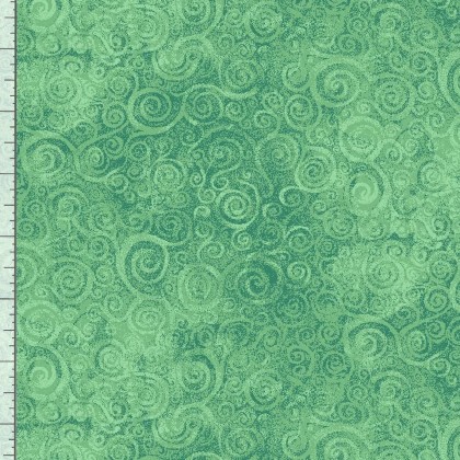 Timeless Treasures - Poppy Serenade - Soft Swirl Texture, Green