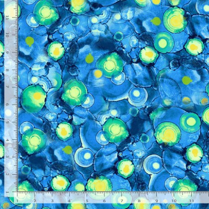 Timeless Treasures - Provence - Abstract Sunflowers, Navy