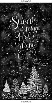 Timeless Treasures - Silent Night - 24' Panel, Black