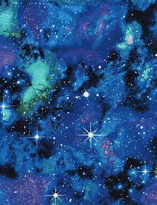 Timeless Treasures - Space - Galaxy, Blue