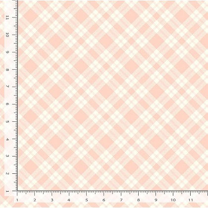Timeless Treasures - Til The Cows Come Home - Bias Plaid, Blush