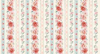 Timeless Treasures - Til The Cows Come Home - Floral 11' Stripes, Soft