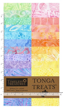 Timeless Treasures - Tonga Treats - Strip Jelly Roll Pack, Chiffon