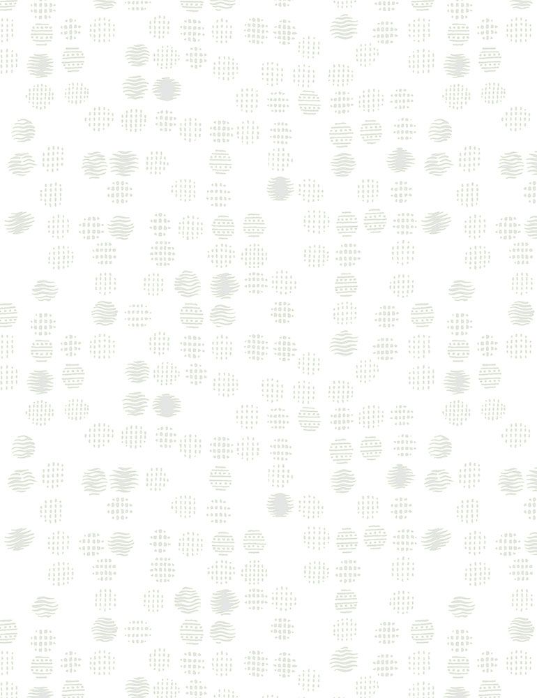 Timeless Treasures - Whiteout - Geo Dots, White on White