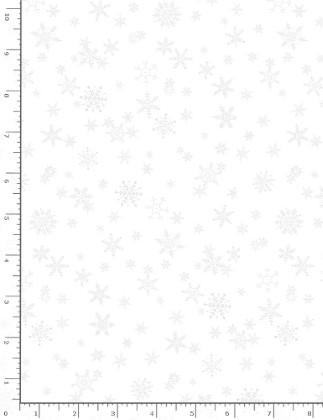 Timeless Treasures - Whiteout - Snowflakes, White on White