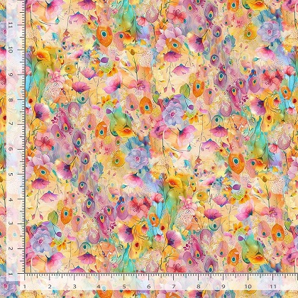 Timeless Treasures - Wild Beauty - Morning Floral, Bright