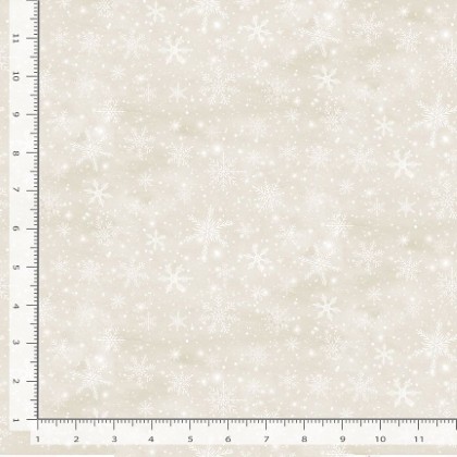 Timeless Treasures - Winter Wonderland - Snowflakes, Natural