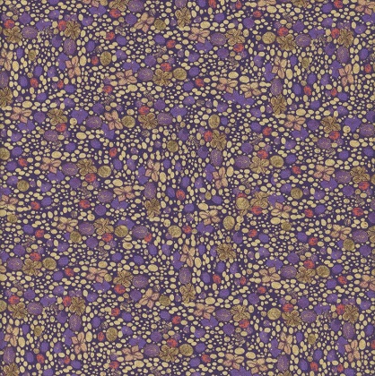 Timeless Treasures - Wit and Wisdom - Packed Flowers & Dots, Purple