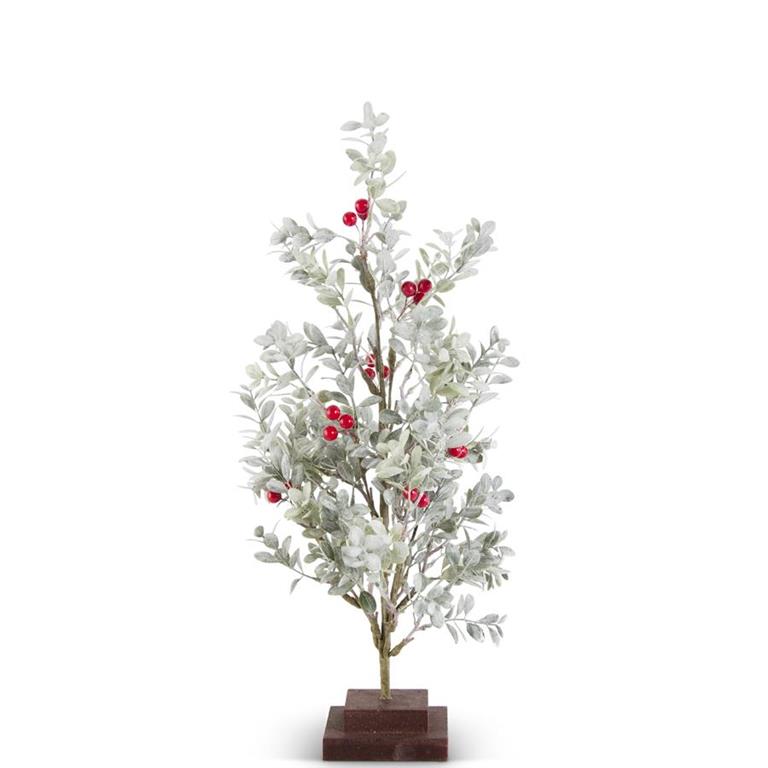 Tree - Boxwood with Powderd Red Berries 19'
