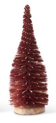 Tree - Burgundy Fringe & Bamboo Whimsical, 11'