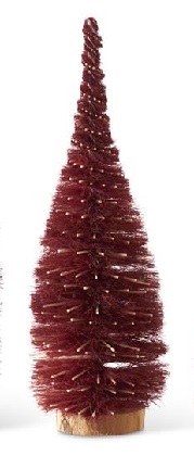 Tree - Burgundy Fringe & Bamboo Whimsical, 16'