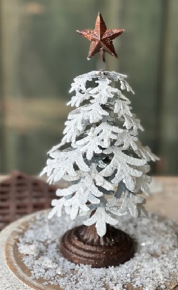 Tree - Snowy Metal Tree 10'