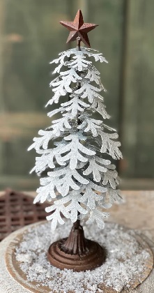 Tree - Snowy Metal Tree 14'