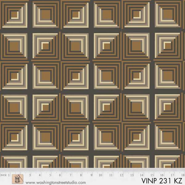 Washington Street - Vintage Prestige - Geometric, Black/Tan