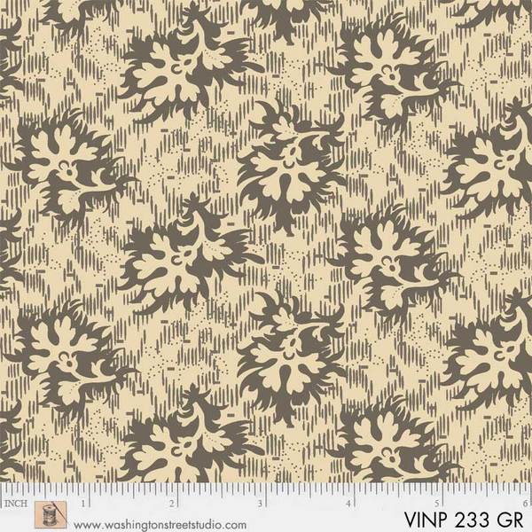 Washington Street - Vintage Prestige - Leafy Twigs, Gray/Tan