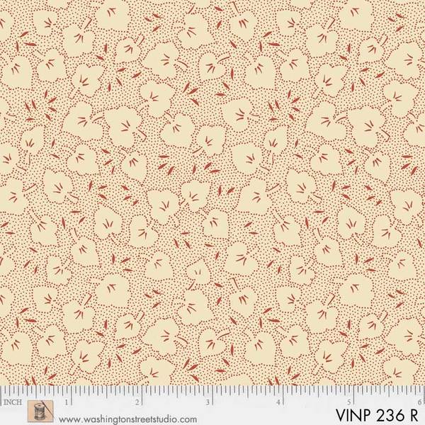 Washington Street - Vintage Prestige - Leaves, Red/Tan