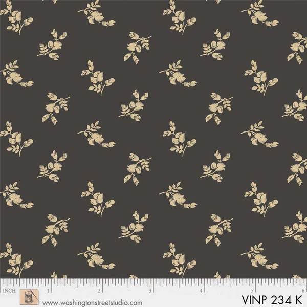 Washington Street - Vintage Prestige - Tan Sprigs, Black