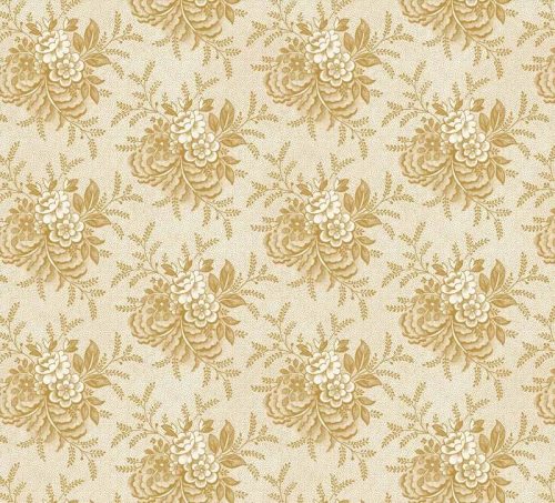 Washington Street Studio - 108' Historical  Quilt Backs, Floral, Tan