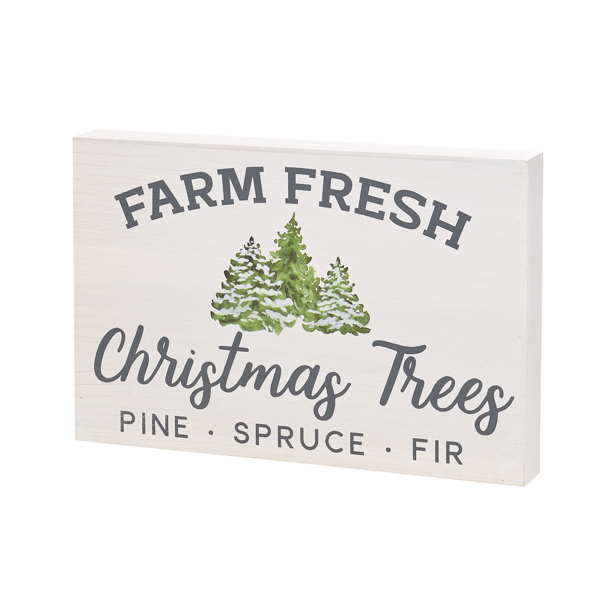White Box Sign - Farm Fresh Christmas Trees