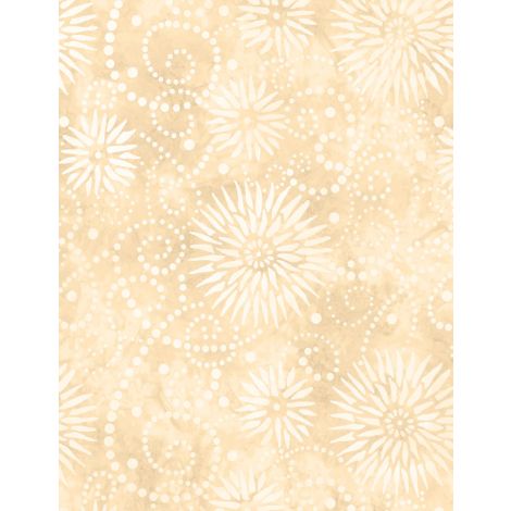 Wilmington Prints - 108' Essentials - Flower Burst, Beige