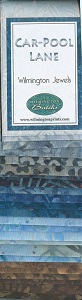 Wilmington Prints - 24 Karat Mini Jewels - Car-Pool Lane, Blue/Brown