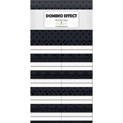 Wilmington Prints - 40 Karat Gems - Domino Effect, Black/White